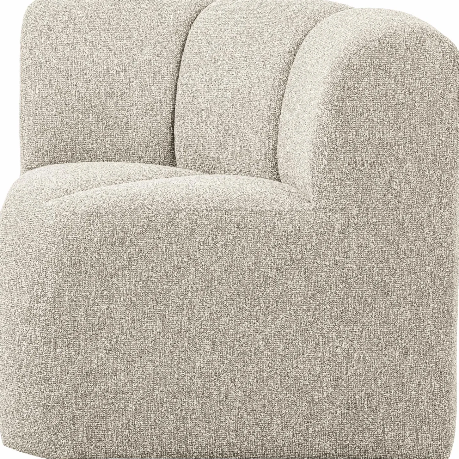 Hot WOOOD Mojo eetbankje hoek met rugleuning bouclé Beige melange