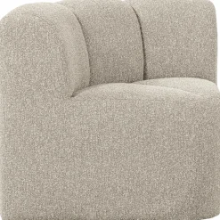 Hot WOOOD Mojo eetbankje hoek met rugleuning bouclé Beige melange