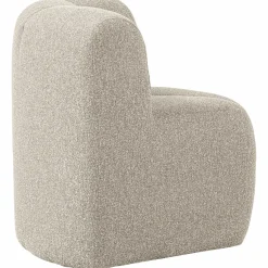 Hot WOOOD Mojo eetbankje hoek met rugleuning bouclé Beige melange