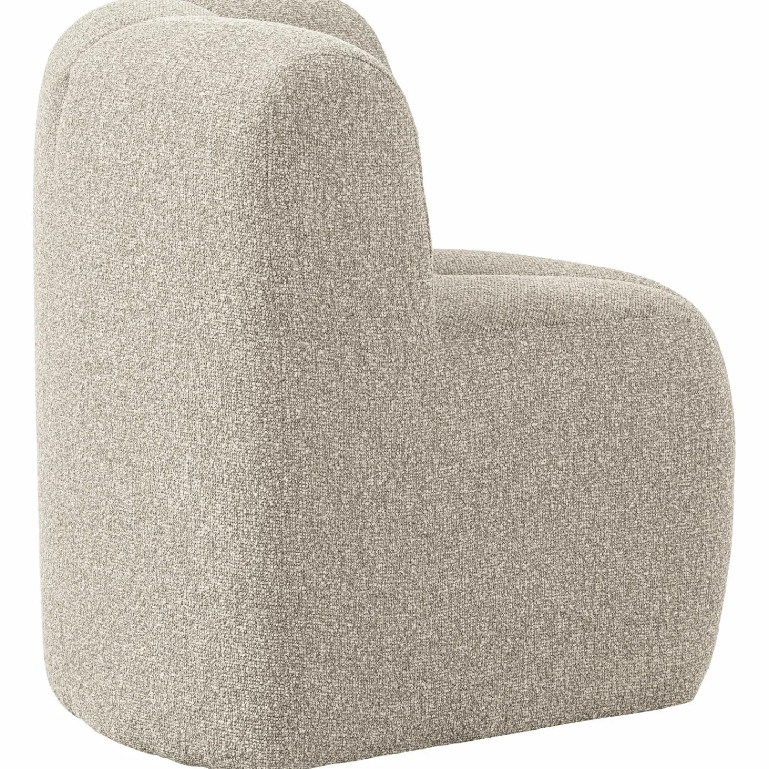Hot WOOOD Mojo eetbankje hoek met rugleuning bouclé Beige melange