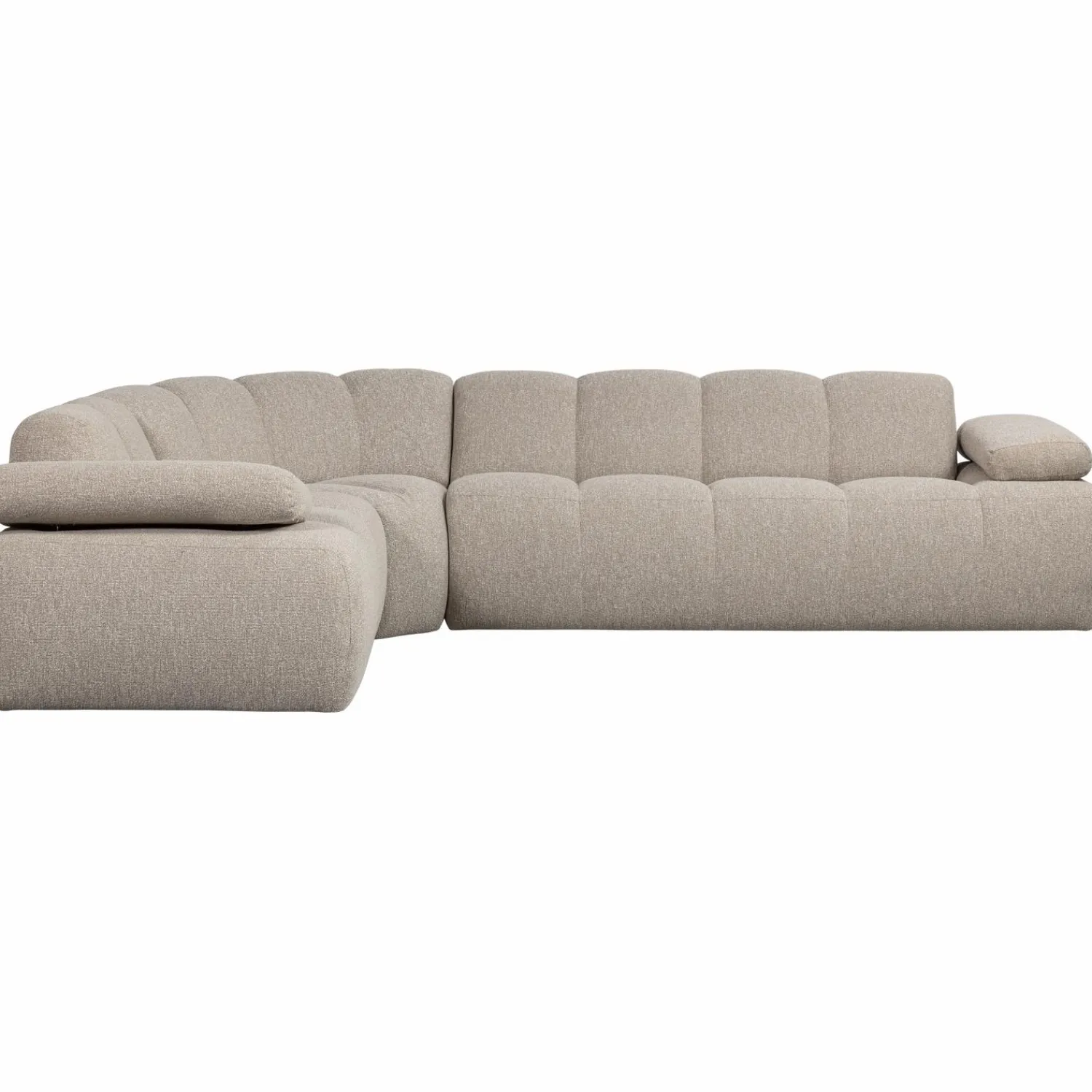 Clearance WOOOD Mojo hoekbank links bouclé Beige melange