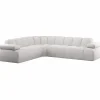 Outlet WOOOD Mojo hoekbank links bouclé ecru melange
