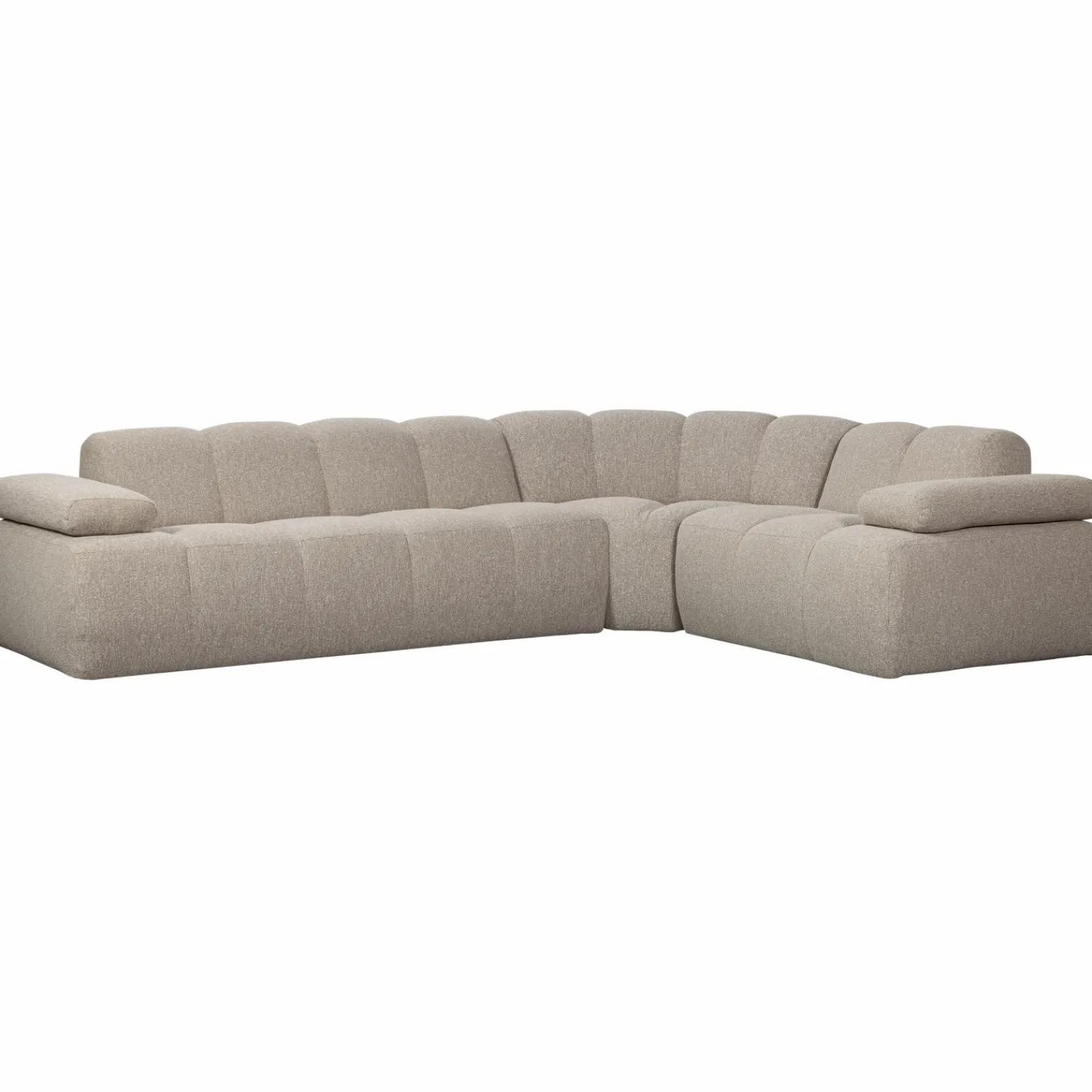 Hot WOOOD Mojo hoekbank rechts bouclé Beige melange
