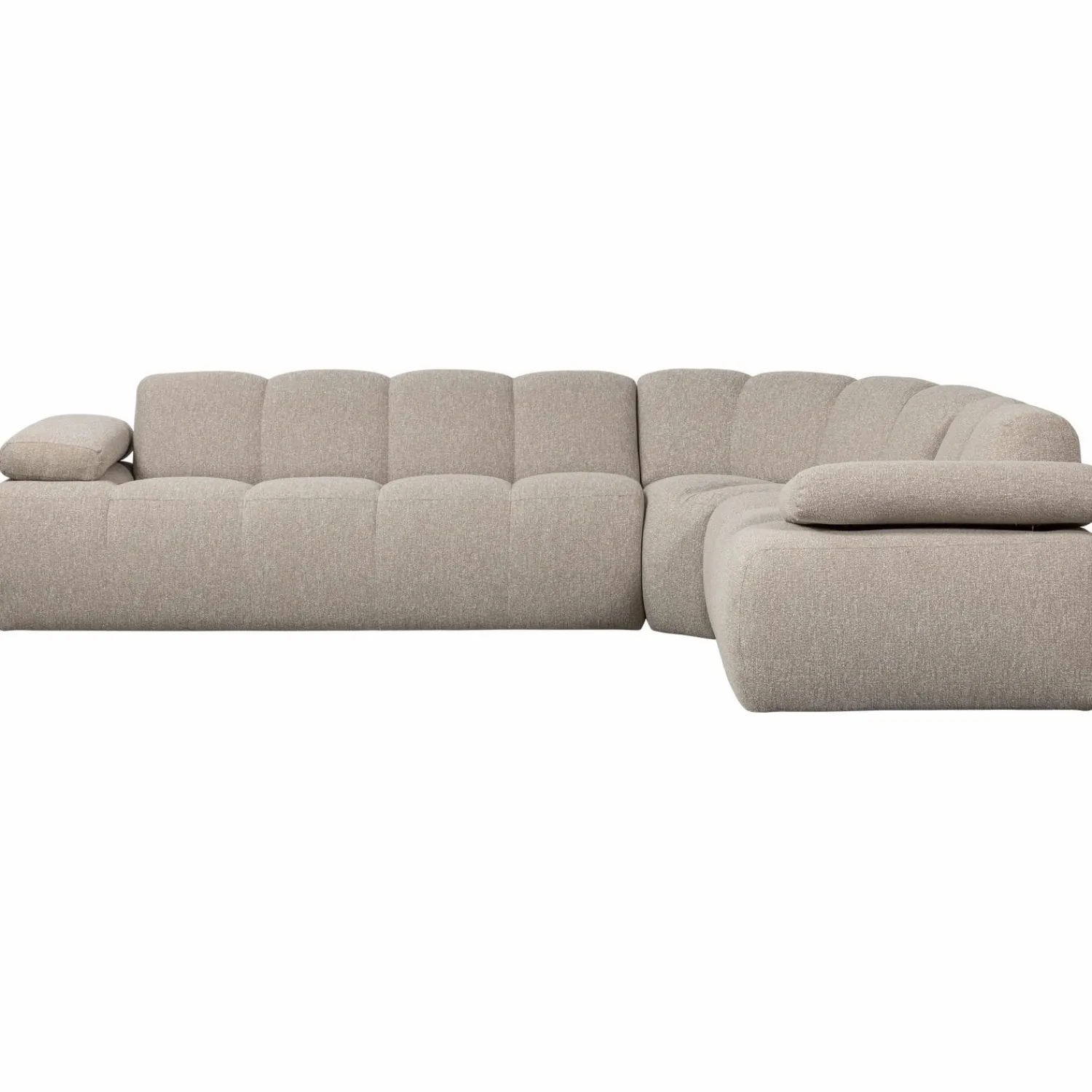 Hot WOOOD Mojo hoekbank rechts bouclé Beige melange