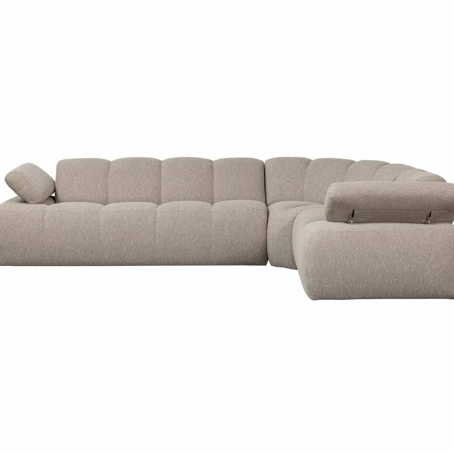 Hot WOOOD Mojo hoekbank rechts bouclé Beige melange