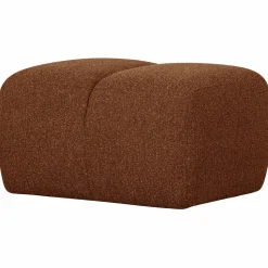 Best WOOOD Mojo poef 45x84x64 cm bouclé Roestbruin melange