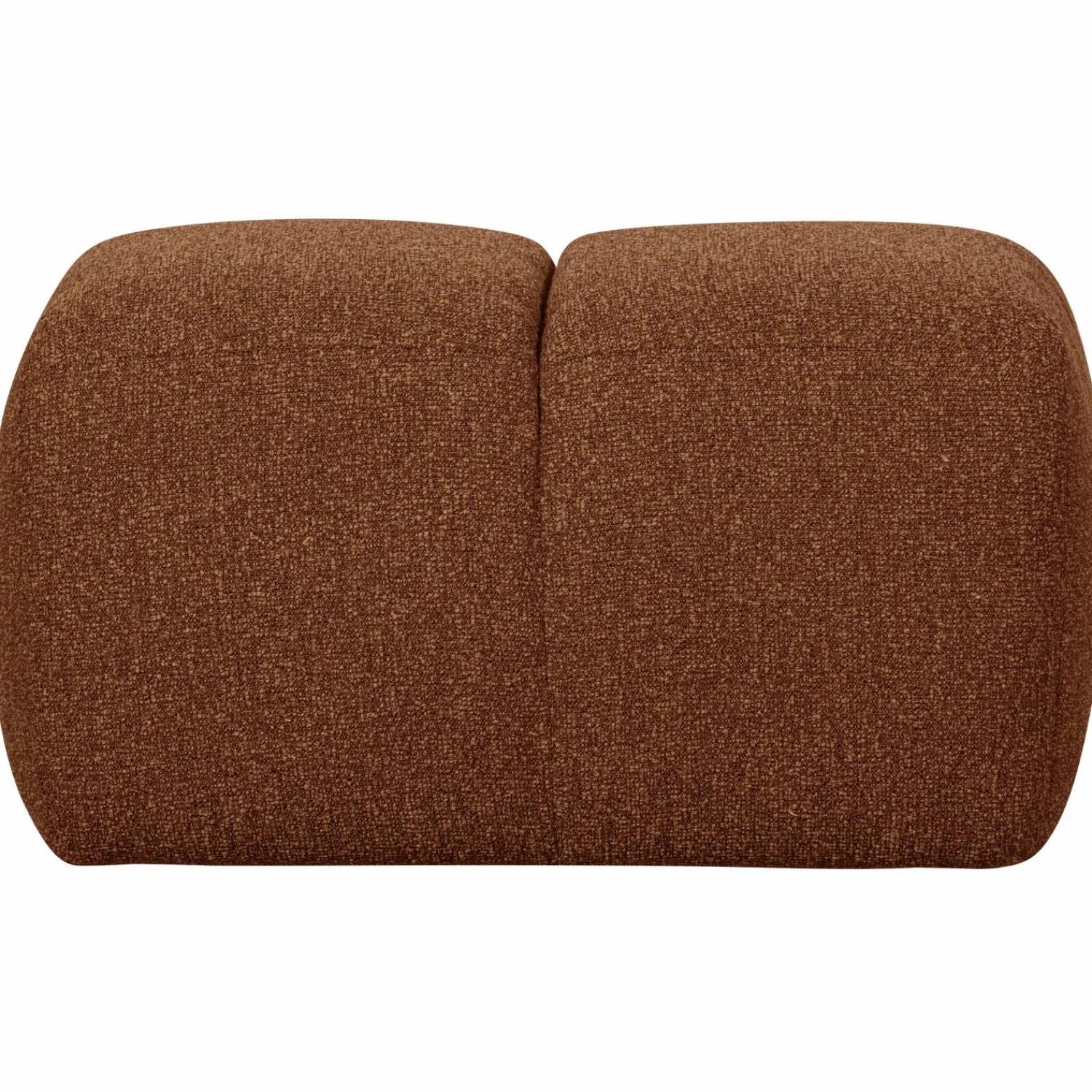 Best WOOOD Mojo poef 45x84x64 cm bouclé Roestbruin melange