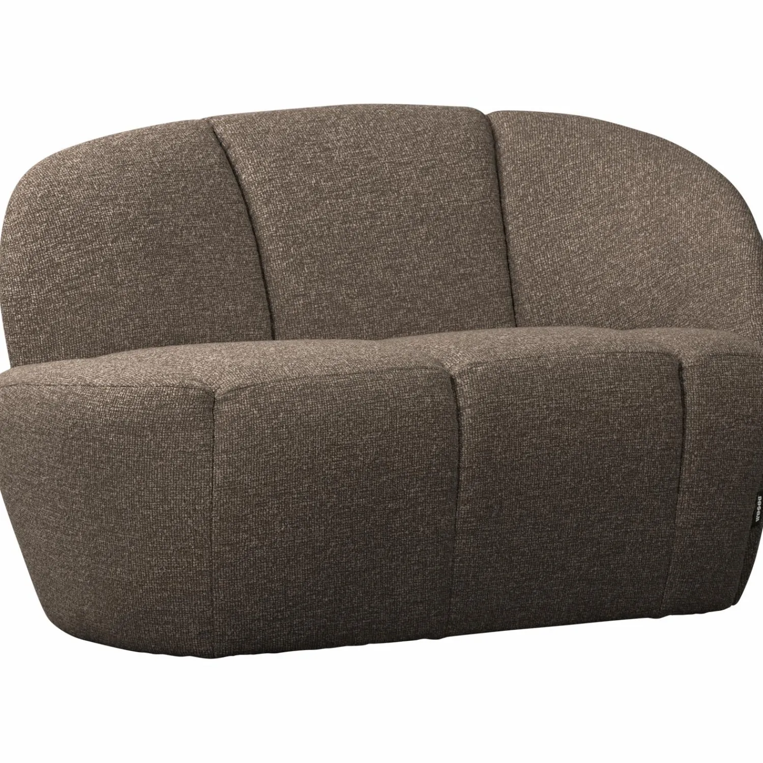 Discount WOOOD Mojo 2-zits bankje rechts bouclé Bruin melange