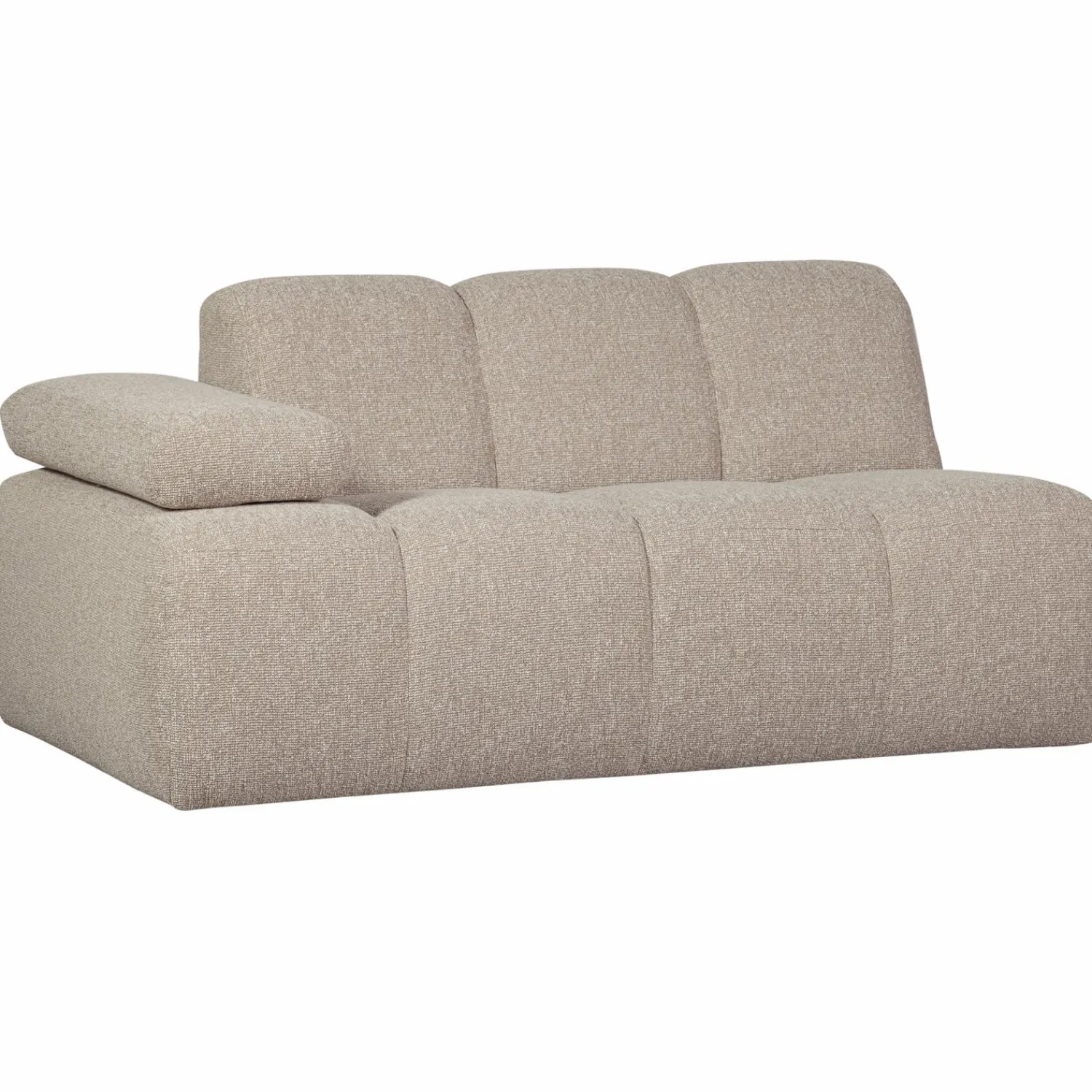 Clearance WOOOD Mojo 1,5-zits element arm links bouclé Beige melange