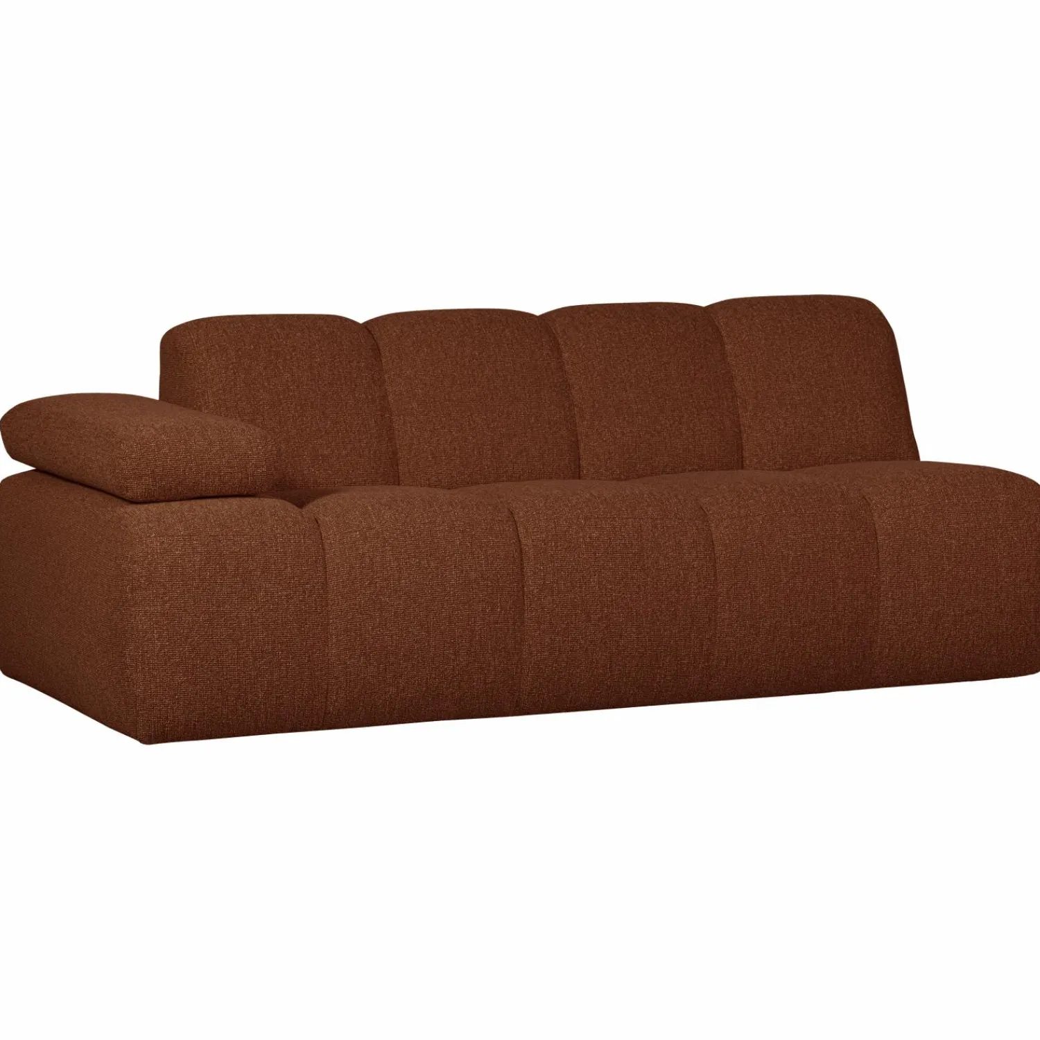 Outlet WOOOD Mojo 2-zits element arm links bouclé Roestbruin melange