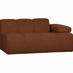 Clearance WOOOD Mojo 1,5-zits element arm rechts bouclé Roestbruin melange