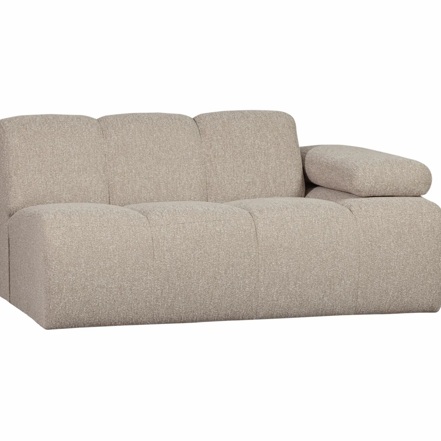 Clearance WOOOD Mojo 1,5-zits element arm rechts bouclé Beige melange