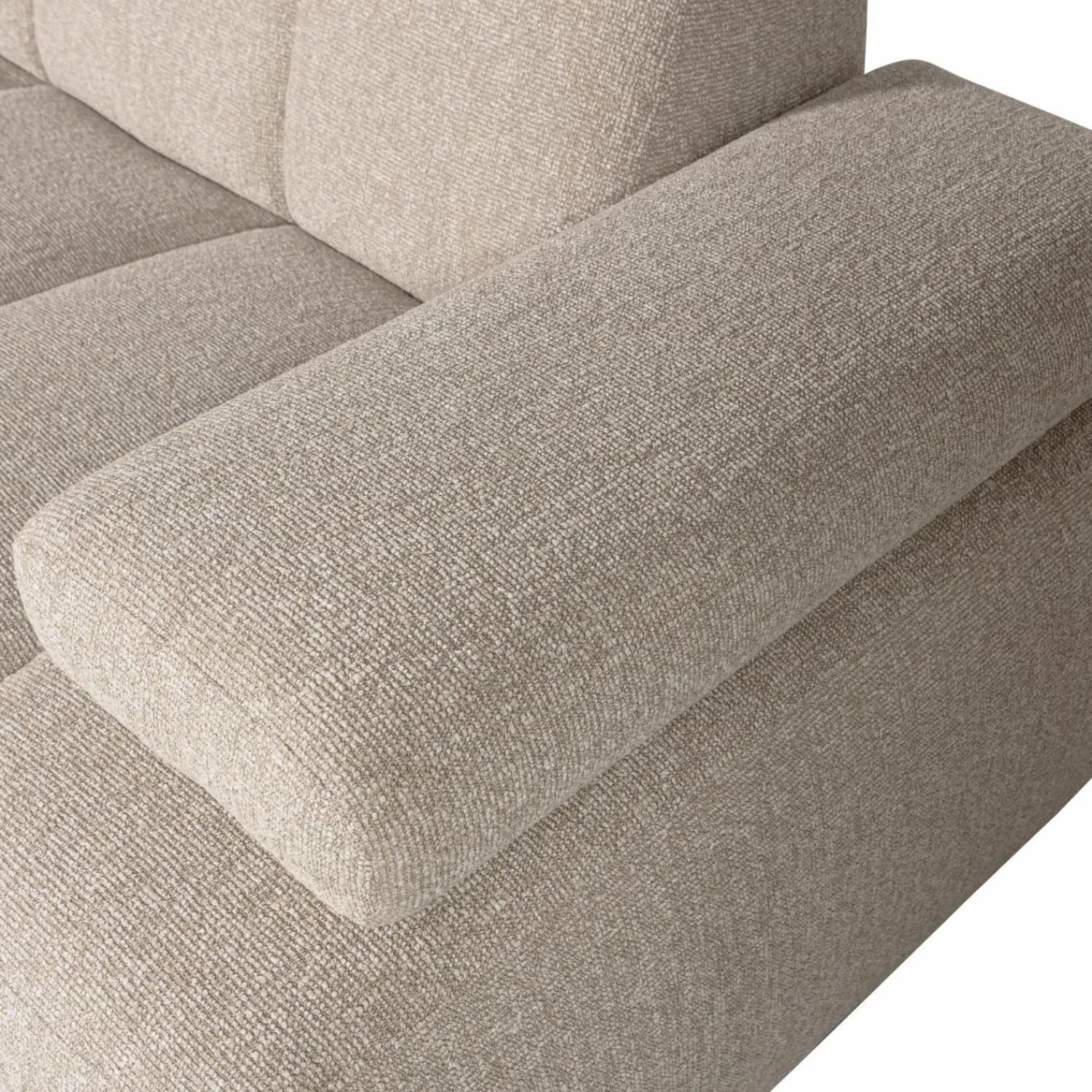 Clearance WOOOD Mojo 1,5-zits element arm rechts bouclé Beige melange