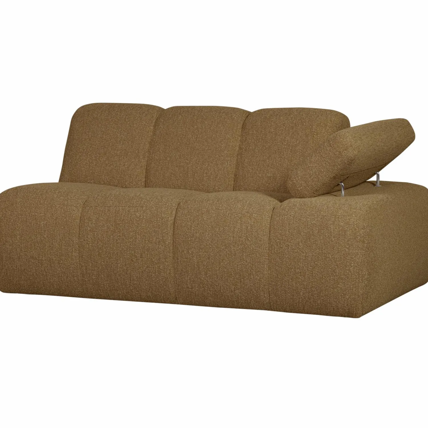 WOOOD Mojo 1,5-zits element arm rechts bouclé Geel/bruin melange