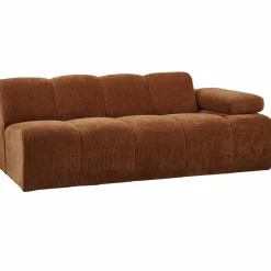Outlet WOOOD Mojo 2-zits element arm rechts ribstof Roestbruin
