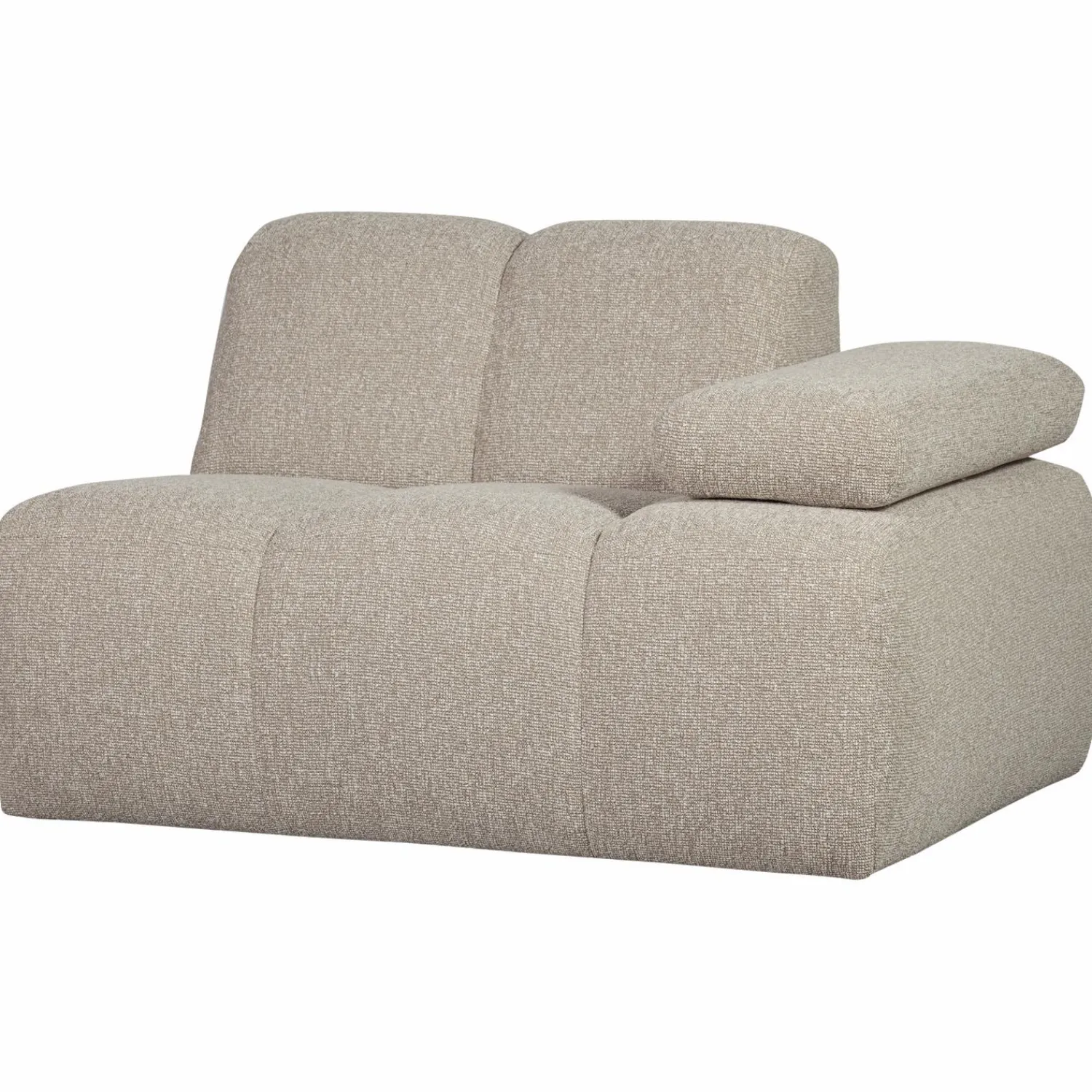 Sale WOOOD Mojo 1-zits element arm rechts bouclé Beige melange