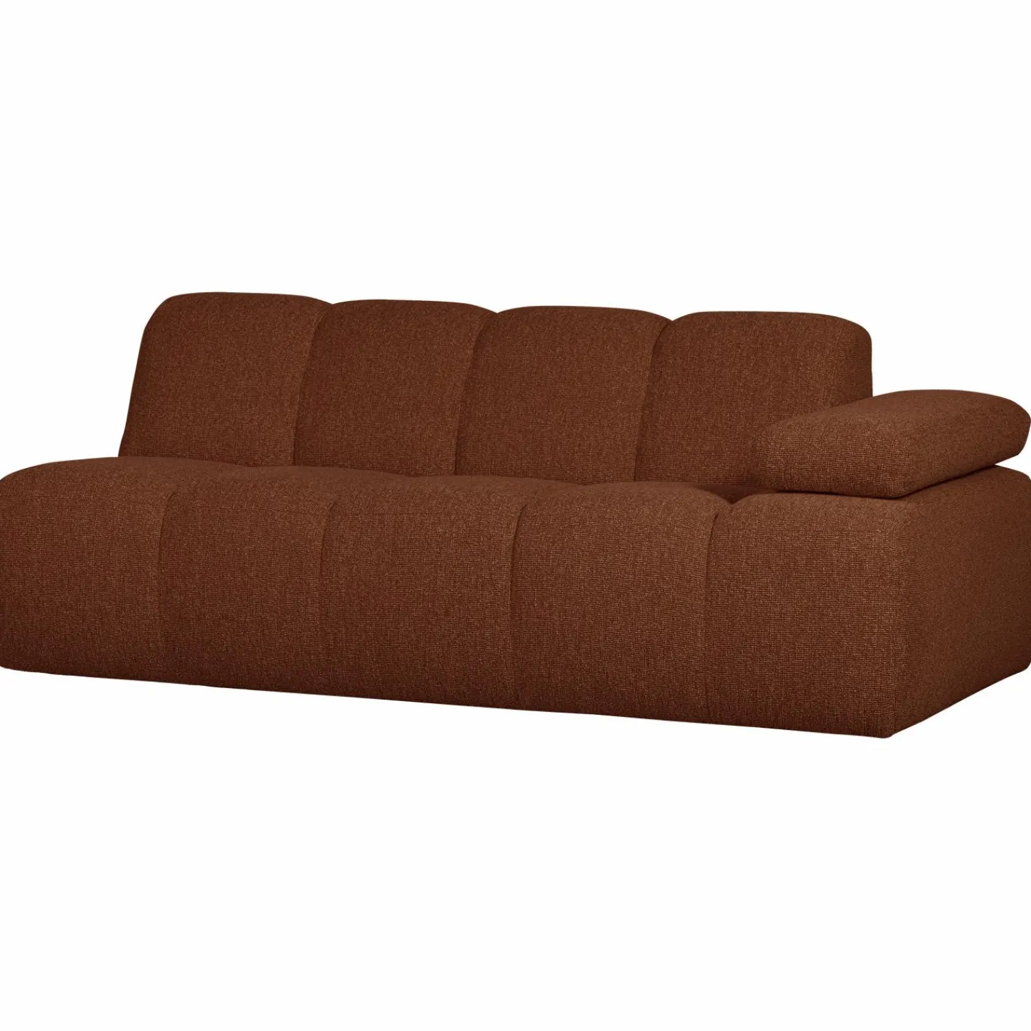 Hot WOOOD Mojo 2-zits element arm rechts bouclé Roestbruin melange
