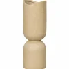 Discount WOOOD Mosi vaas/plantenpot fiber clay beige 75xø25 cm