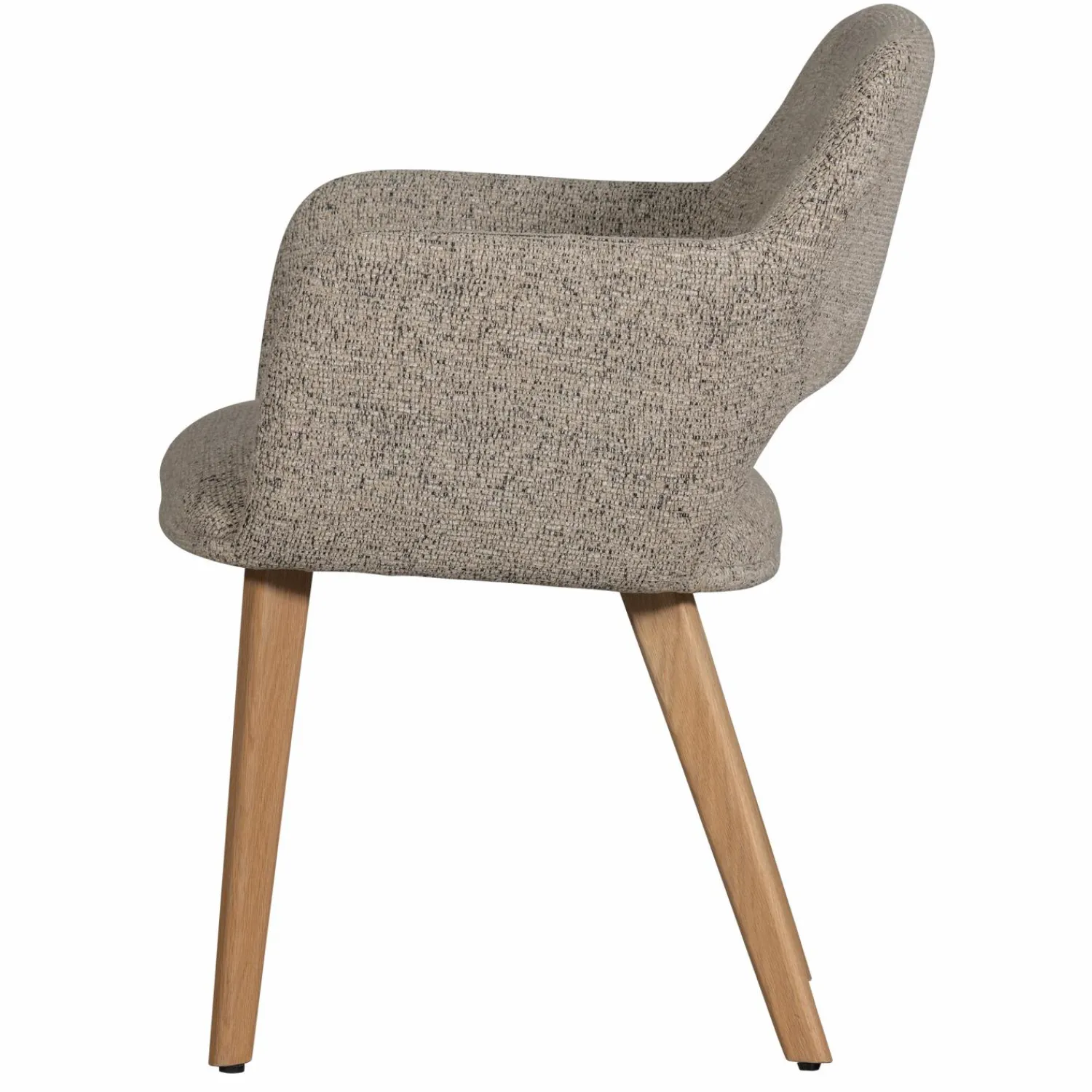 WOOOD Murat eetkamerstoel met houten poot Naturel