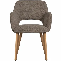 Best WOOOD Murat eetkamerstoel met houten poot naturel Taupe