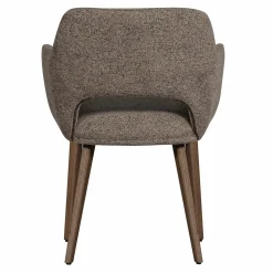 WOOOD Murat eetkamerstoel met houten poot donkerbruin Taupe