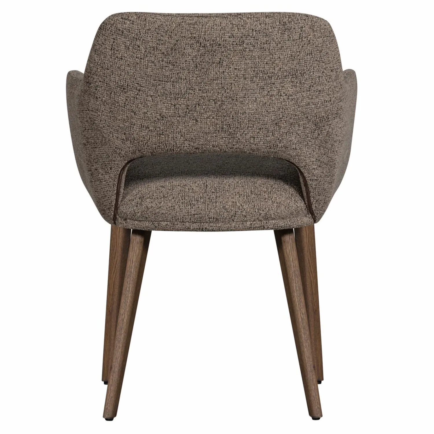 WOOOD Murat eetkamerstoel met houten poot donkerbruin Taupe