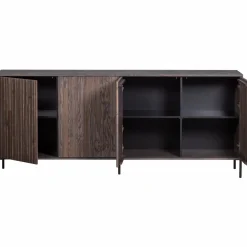 Online WOOOD New Gravure dressoir 200 cm essen fineer Espresso