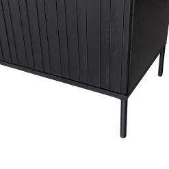 Clearance WOOOD New Gravure dressoir 200 cm grenen Zwart