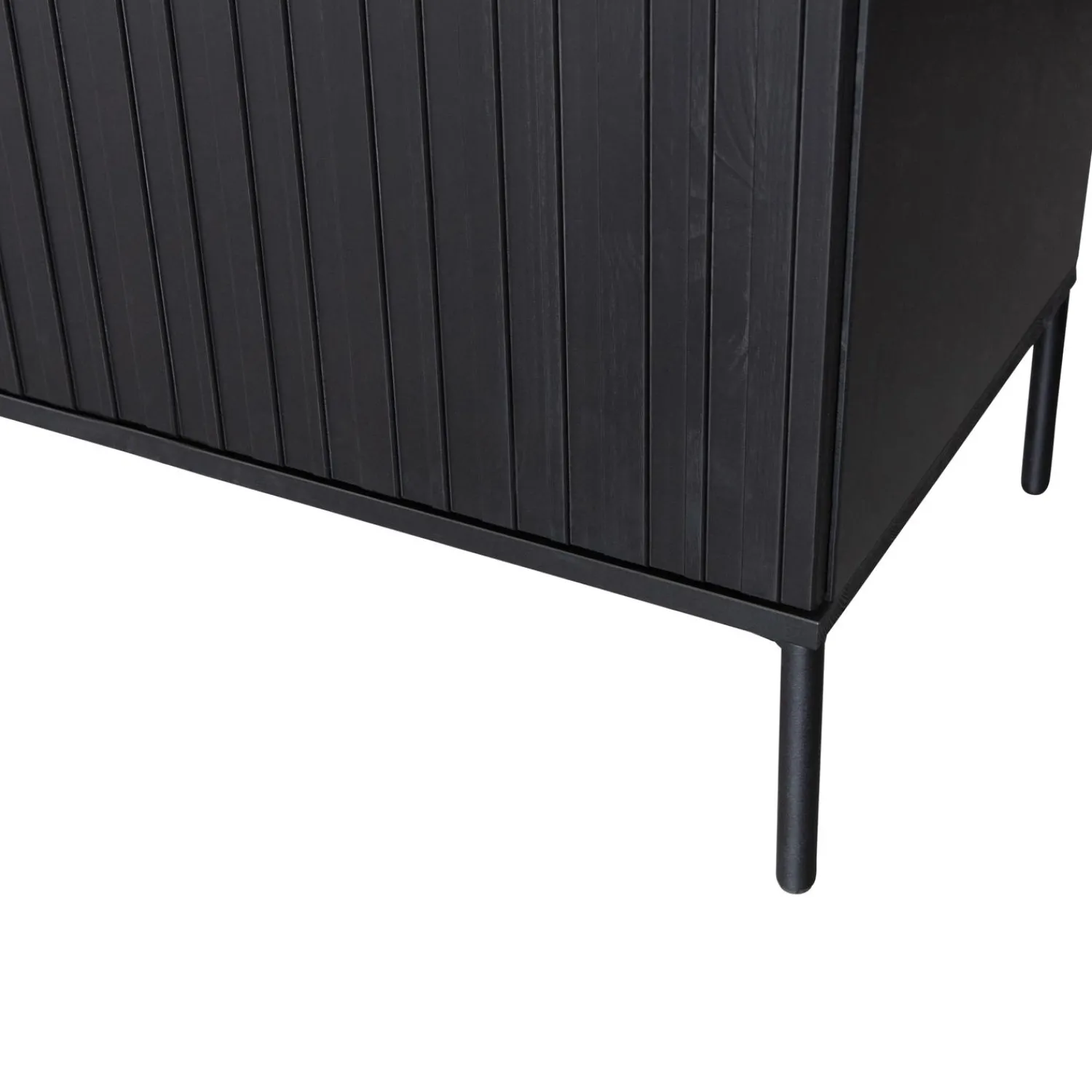 Clearance WOOOD New Gravure dressoir 200 cm grenen Zwart