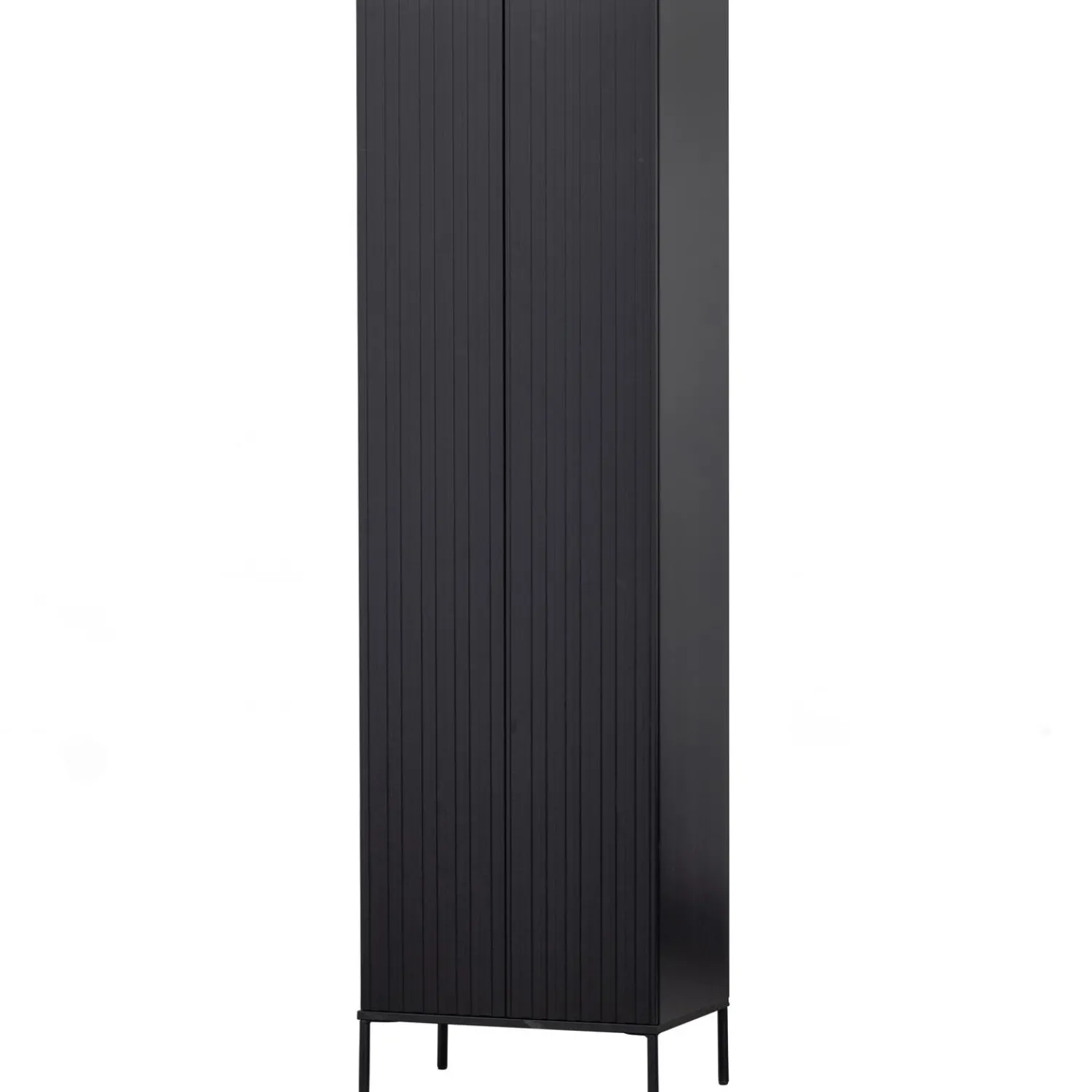 Clearance WOOOD New Gravure hoge kast met lade grenen Zwart