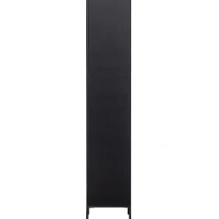 Clearance WOOOD New Gravure hoge kast met lade grenen Zwart