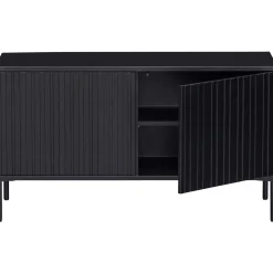 Hot WOOOD New Gravure tv meubel 100 cm grenen Zwart