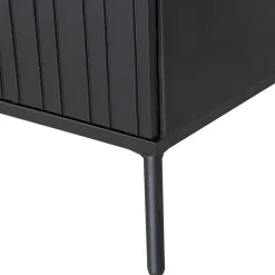 Hot WOOOD New Gravure tv meubel 100 cm grenen Zwart