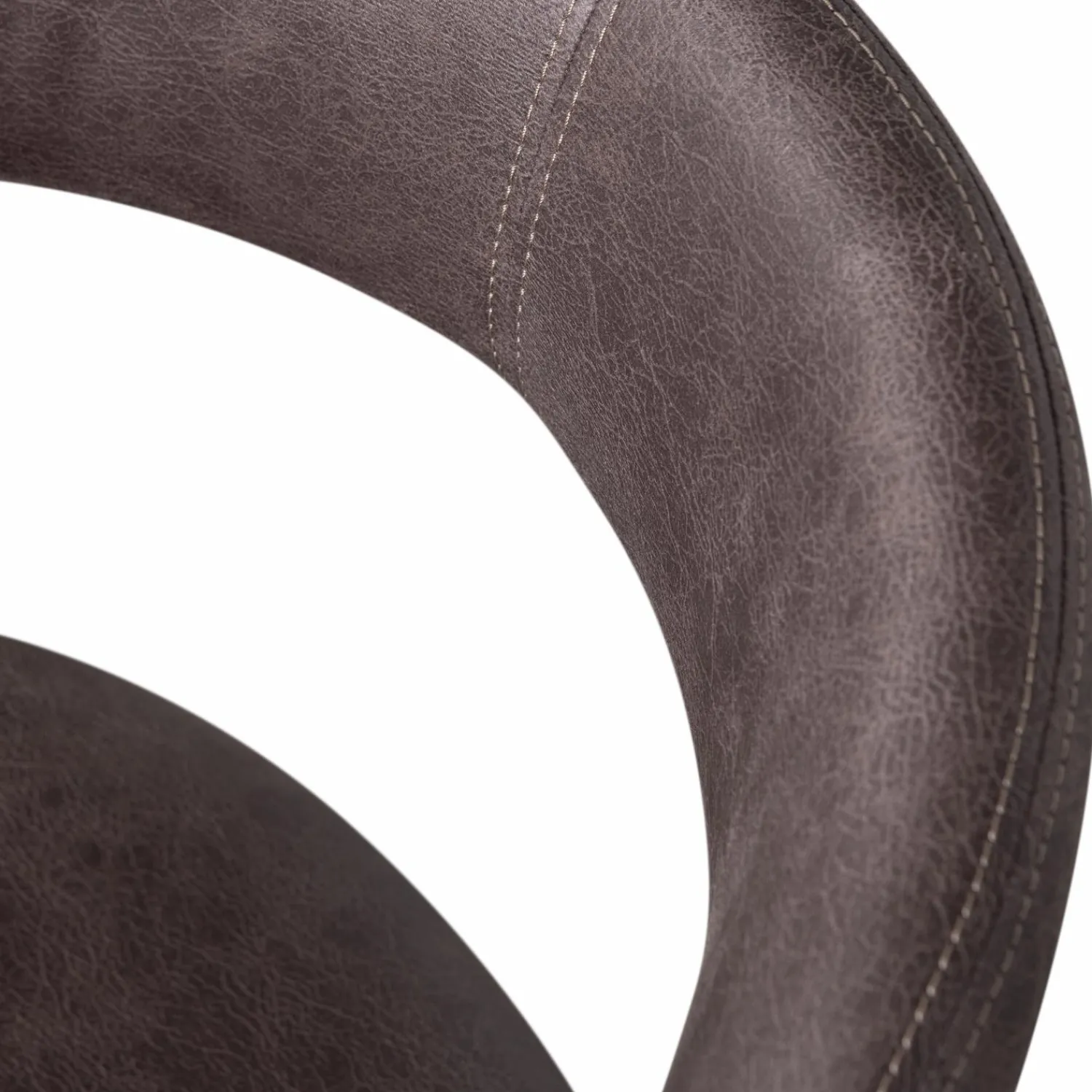 Outlet WOOOD Noble eetkamerstoel leerlook Zwart/grijs