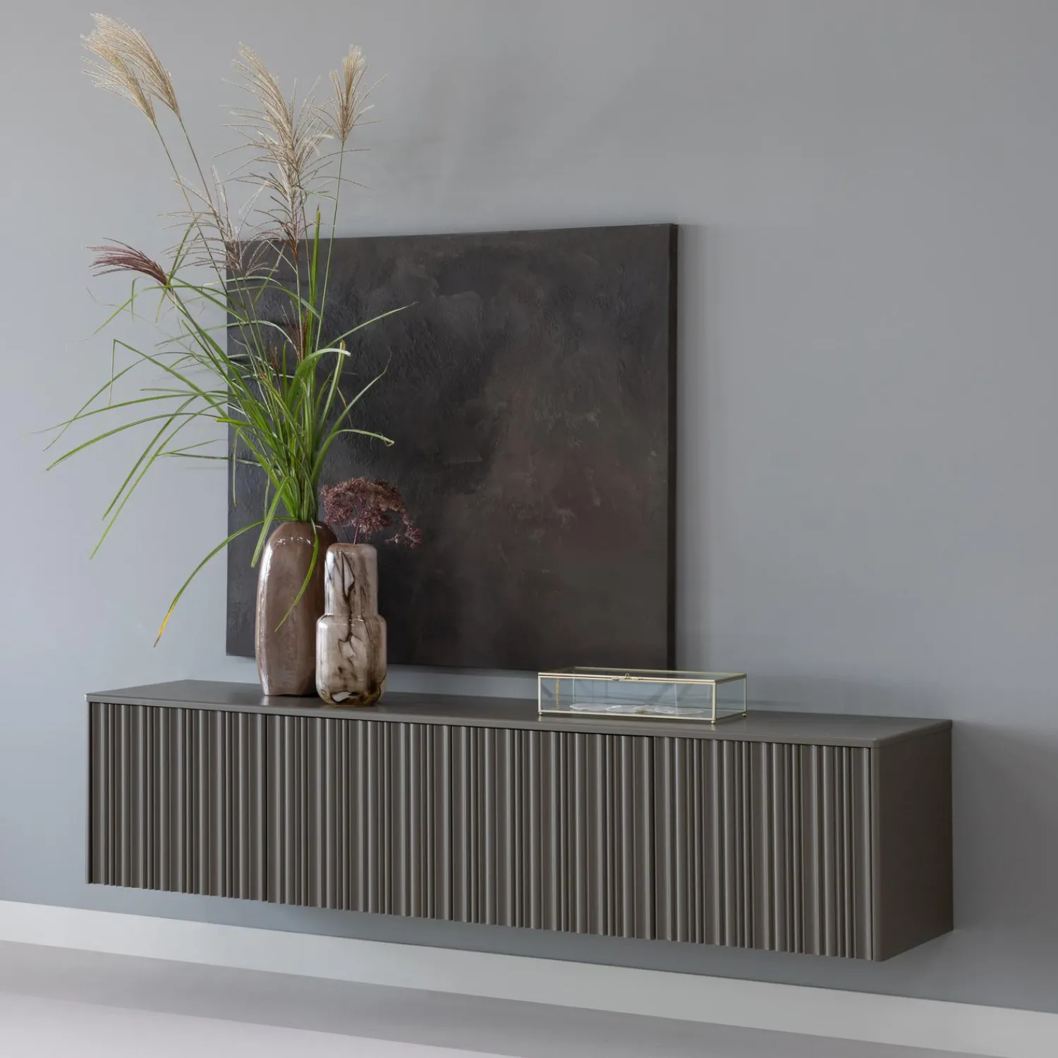 Sale WOOOD Nova tv meubel 200 cm grenen truffel bruin