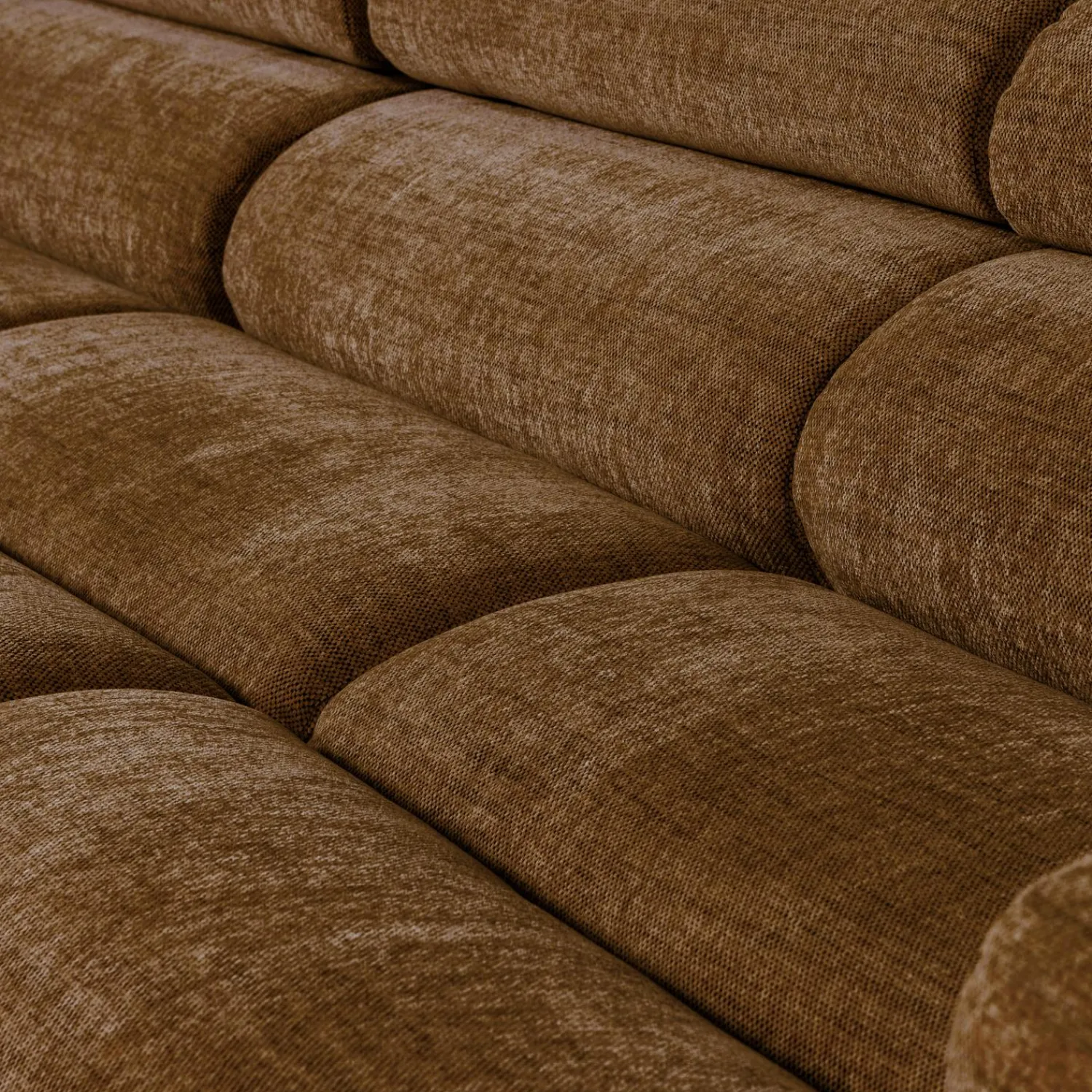 New WOOOD Novi chaise longue bank links karamelbruin melange Karamel melange