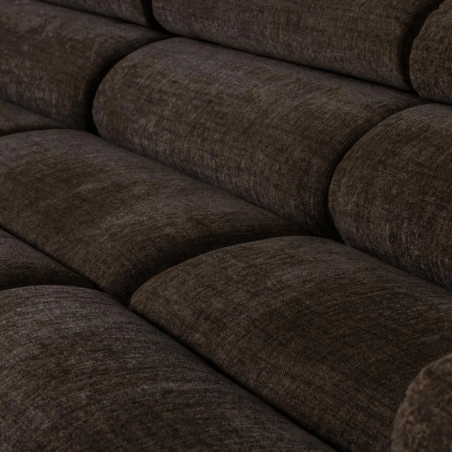 Online WOOOD Novi chaise longue bank links Donkerbruin melange