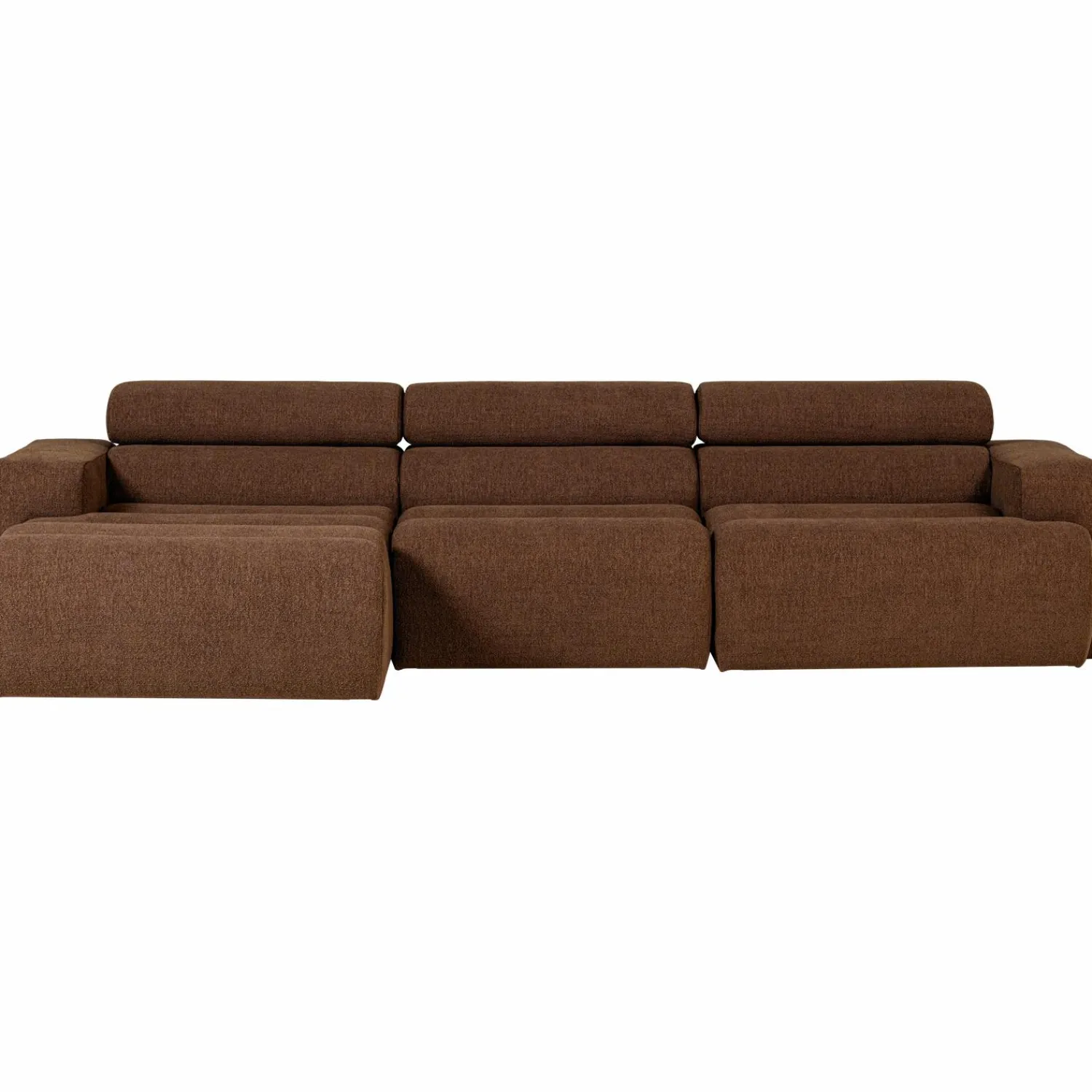 Discount WOOOD Novi chaise longue bank links bouclé Mokkabruin