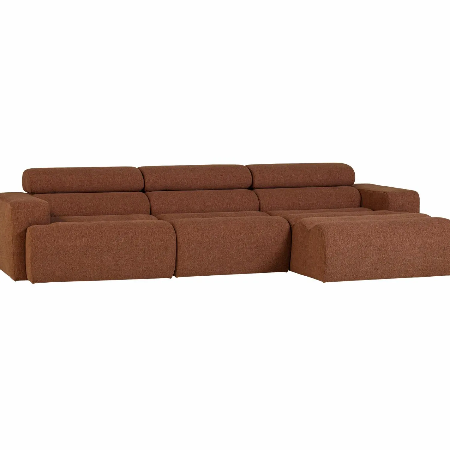 Best WOOOD Novi chaise longue bank rechts bouclé Terra