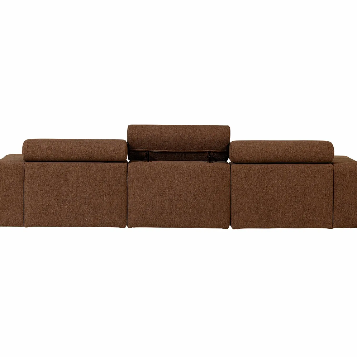 Discount WOOOD Novi chaise longue bank rechts bouclé Mokkabruin