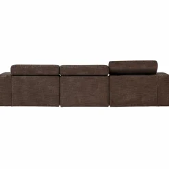 Clearance WOOOD Novi chaise longue bank rechts Donkerbruin melange