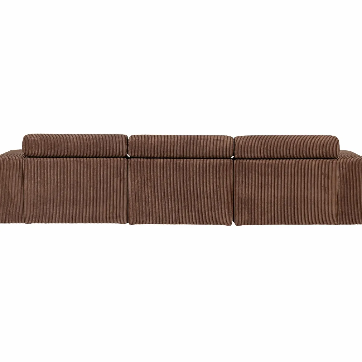 WOOOD Novi chaise longue bank rechts ribstof Mokkabruin