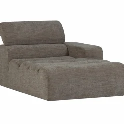 Hot WOOOD Novi chaise longue element arm rechts Grijs melange