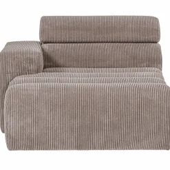 Clearance WOOOD Novi chaise longue element arm links ribstof Zand