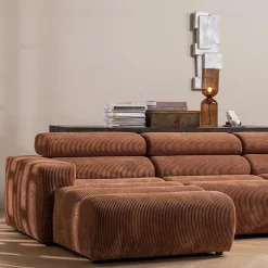 Online WOOOD Novi chaise longue element arm links ribstof Terra