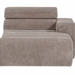 Sale WOOOD Novi chaise longue element arm rechts ribstof Zand