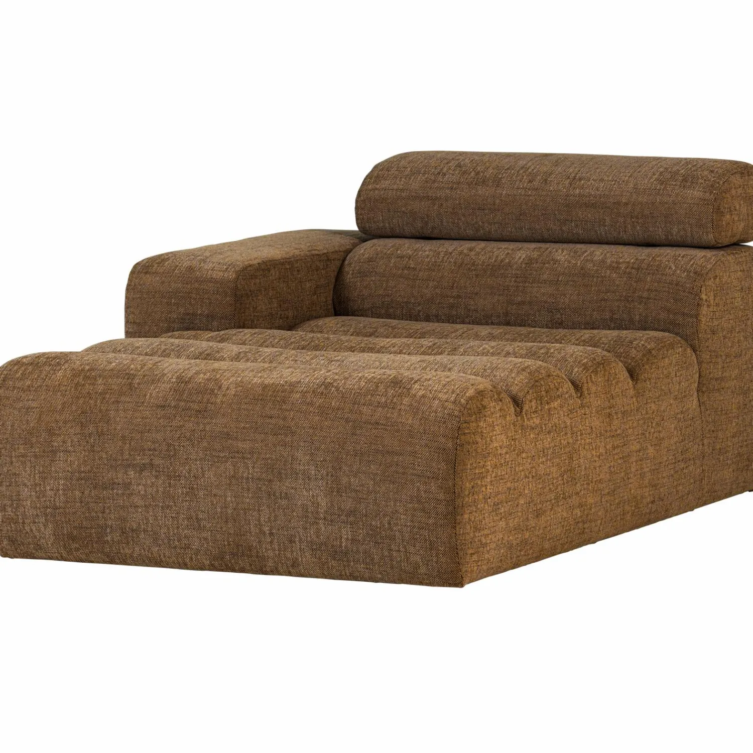 WOOOD Novi chaise longue element arm links karamelbruin melange Karamel melange