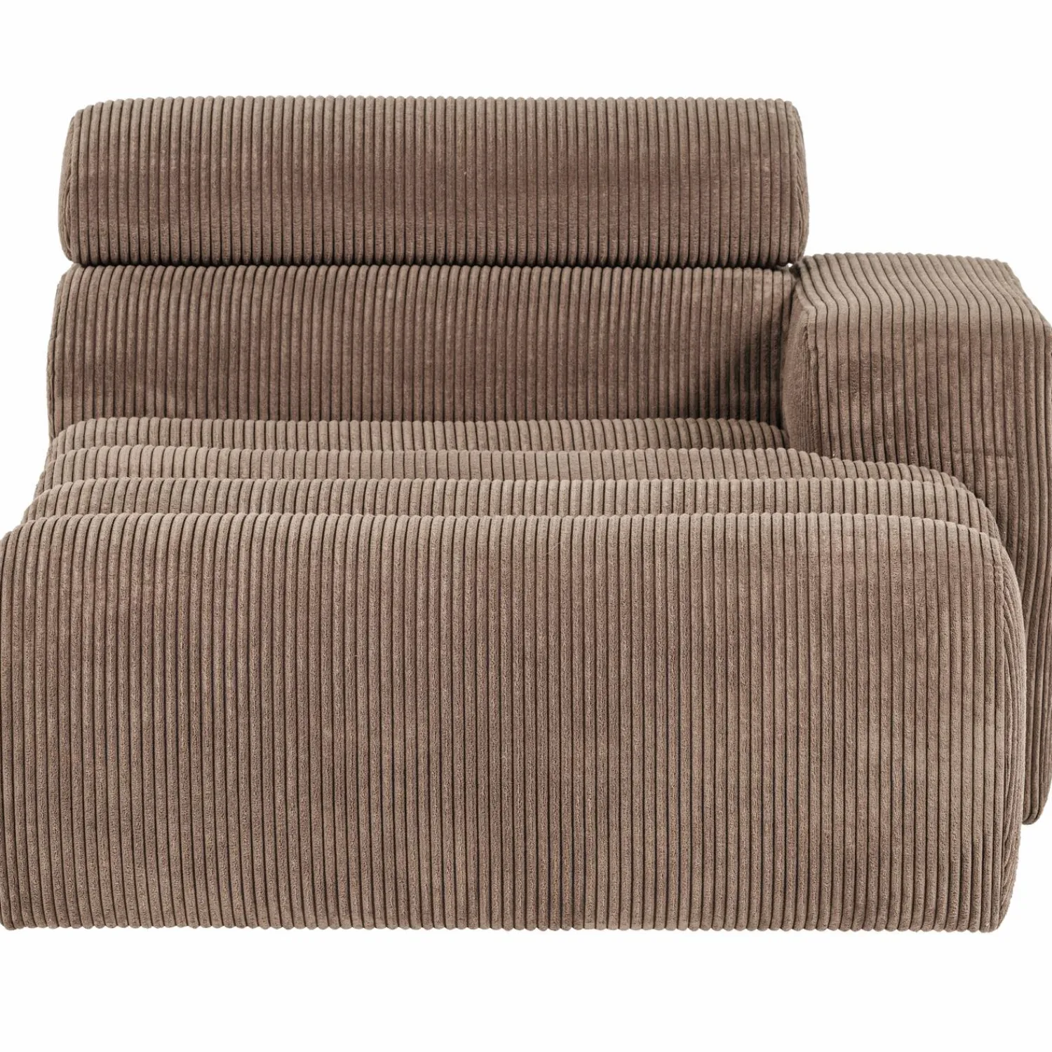 Best WOOOD Novi chaise longue element arm rechts ribstof Taupe