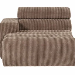 WOOOD Novi chaise longue element arm links ribstof Taupe