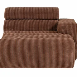 Online WOOOD Novi chaise longue element arm rechts ribstof Terra